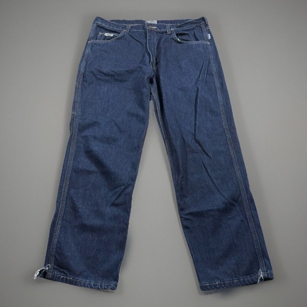 Tyndale FR Jeans Mens 38x30 (fits 37x30) Dark Wash Arc Rated Made in USA Workear